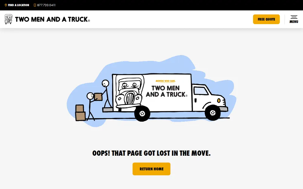Two Men and a Truck Moving homepage