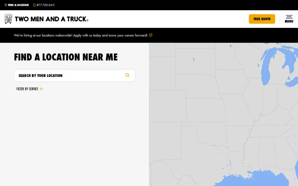 Two Men and a Truck Moving homepage