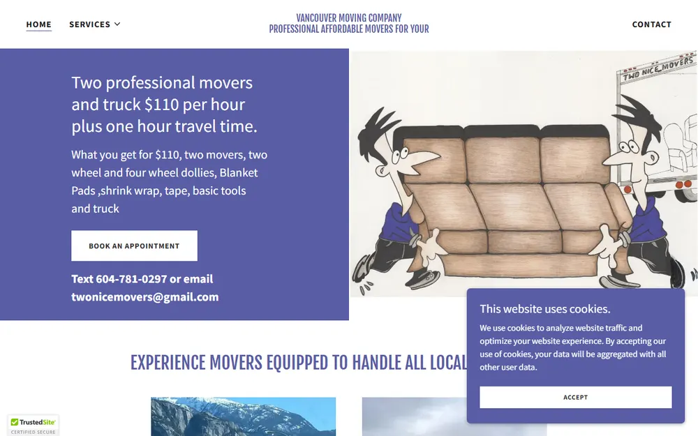 Two Nice Movers homepage