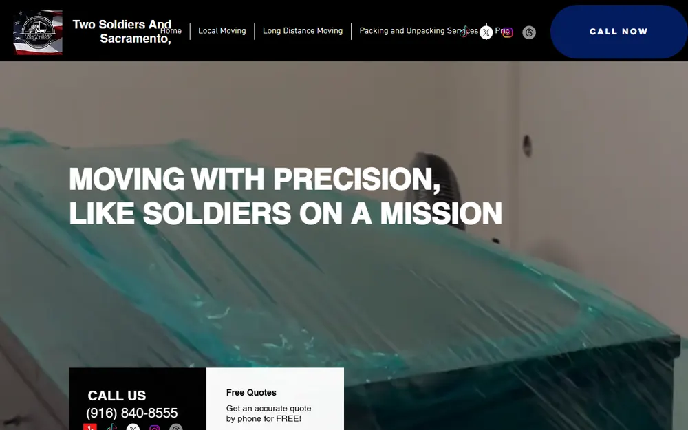 Two Soldiers and a Truck homepage