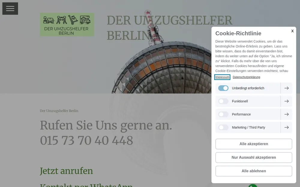 Umzug Berlin Umzugshelfer Berlin Transport homepage