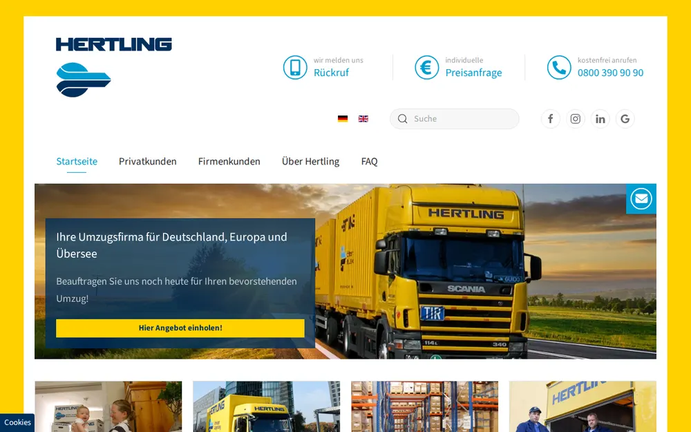 Hertling GmbH & Co. KG homepage