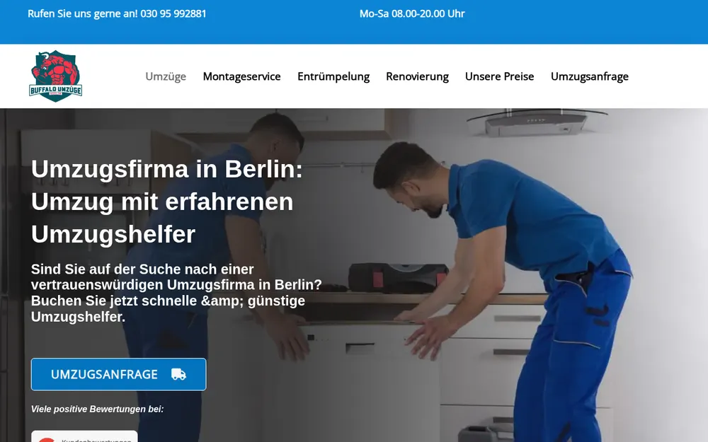 Umzugsfirma Berlin I Buffalo Service homepage