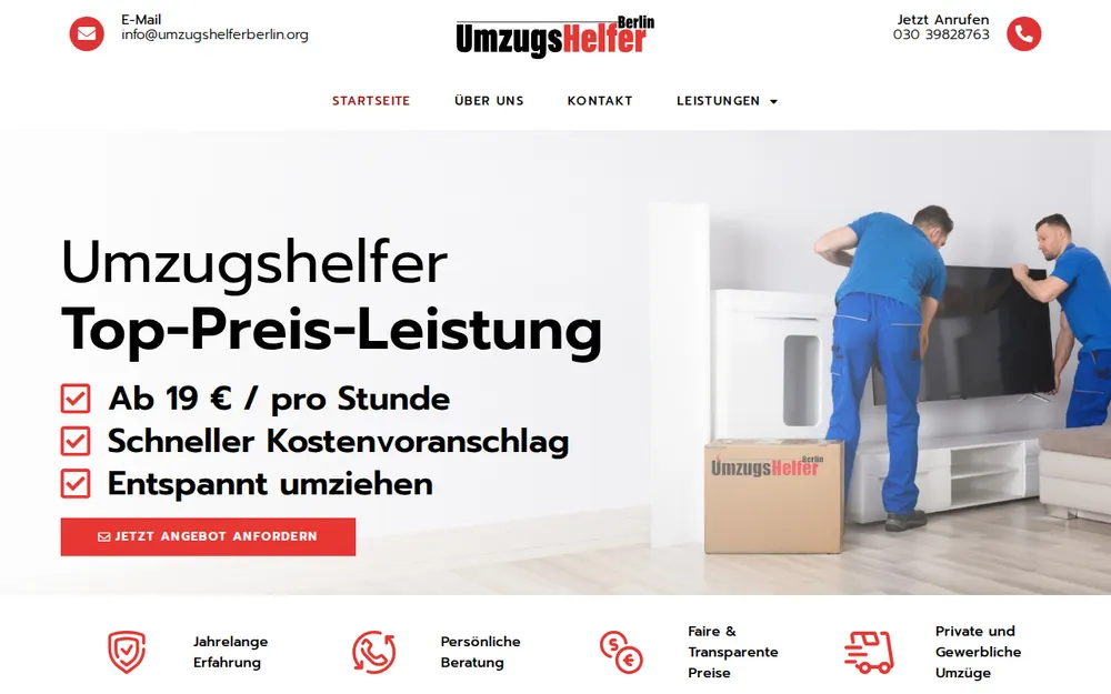 Umzugshelfer Berlin homepage