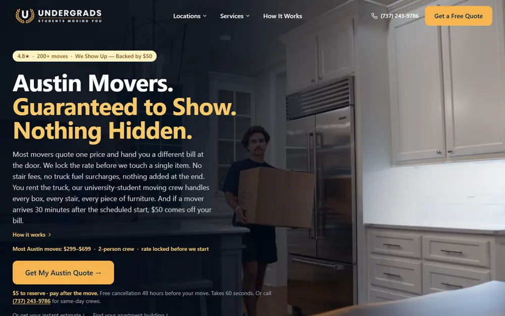 Undergrads Moving homepage