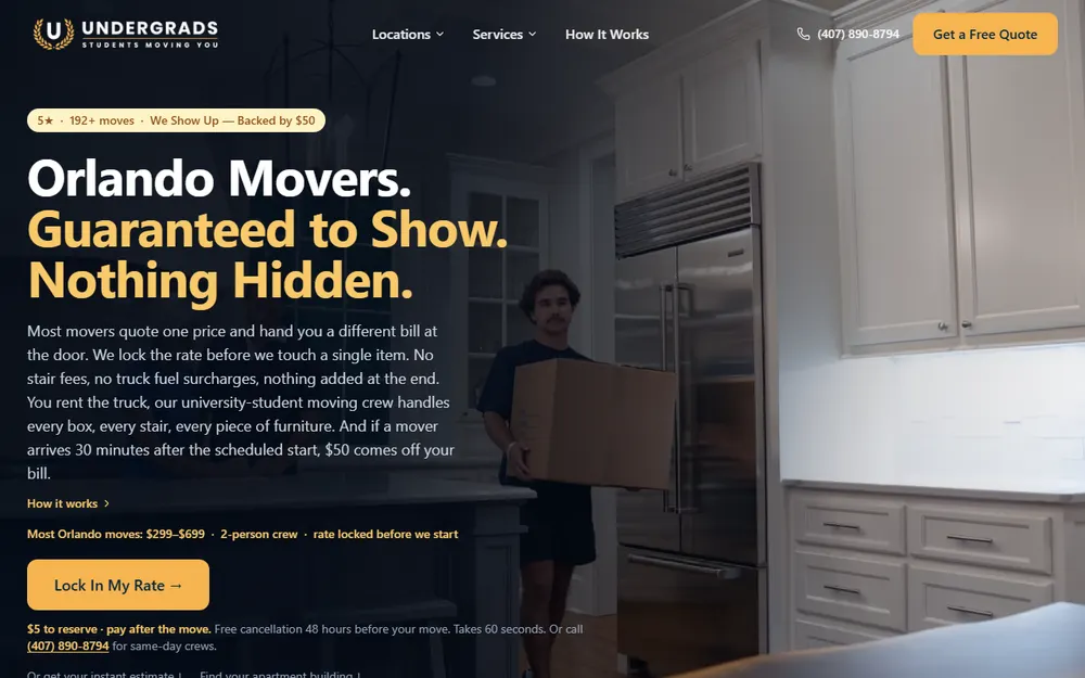 Undergrads Moving Orlando homepage