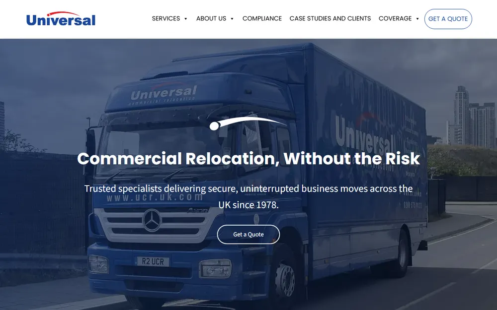 Universal Commercial Relocation homepage