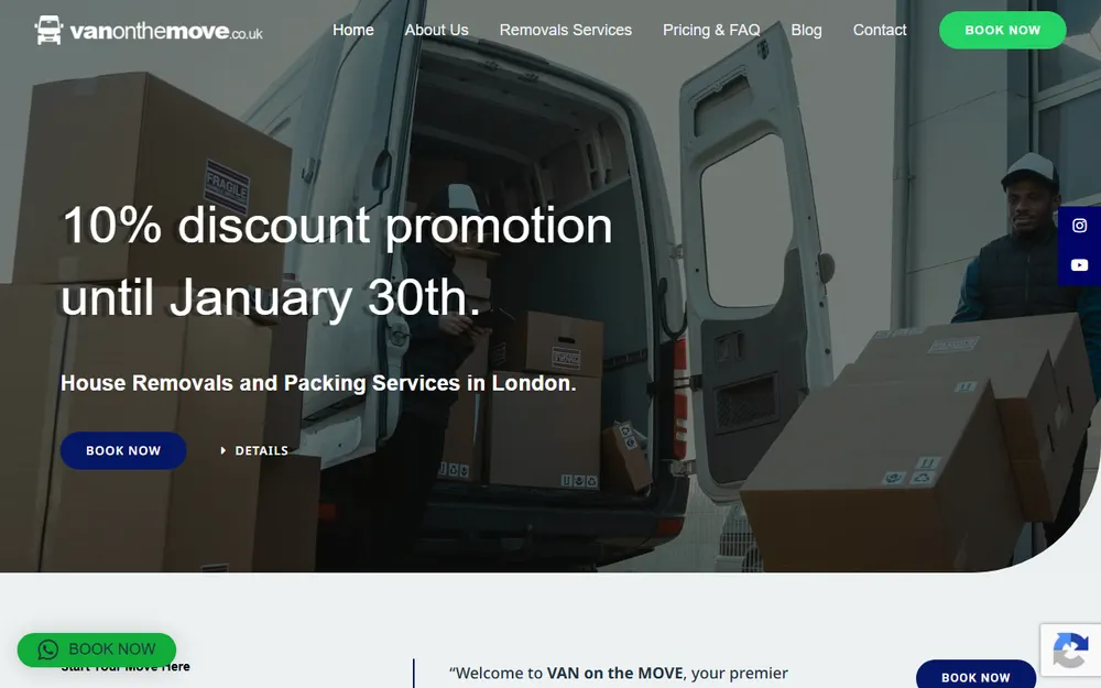 VAN on the Move homepage