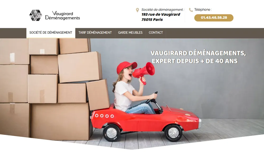 Vaugirard Déménagements homepage