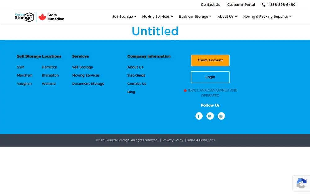 Vaultra Door to Door Storage - Downtown Toronto homepage