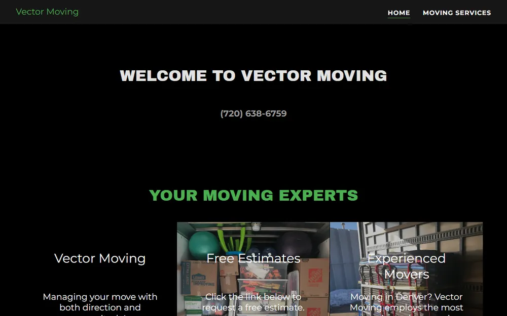 Vector Moving homepage
