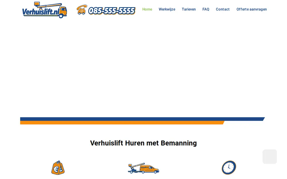 Verhuislift.nl homepage