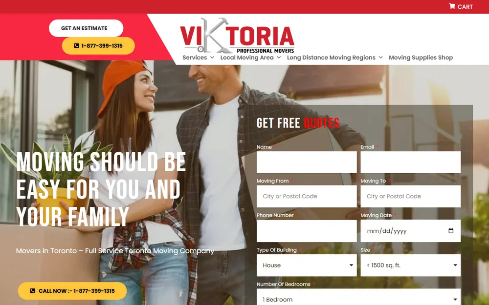 Viktoria Professional Movers homepage