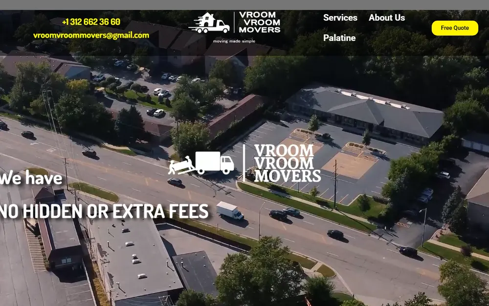 Vroom Vroom Movers homepage
