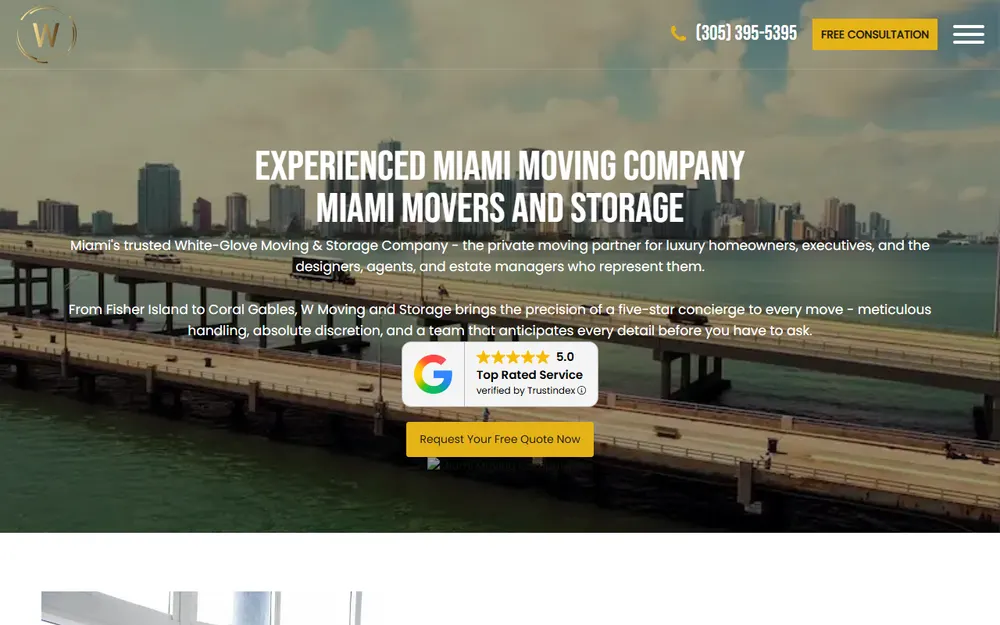 W Moving Corp homepage