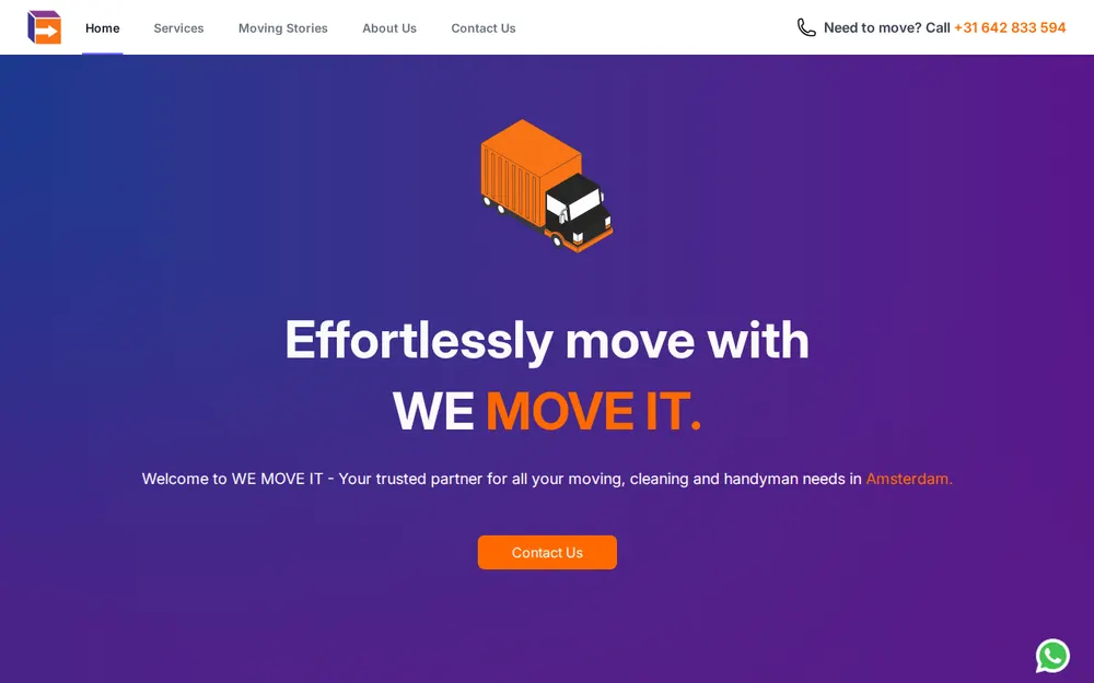 We Move it homepage