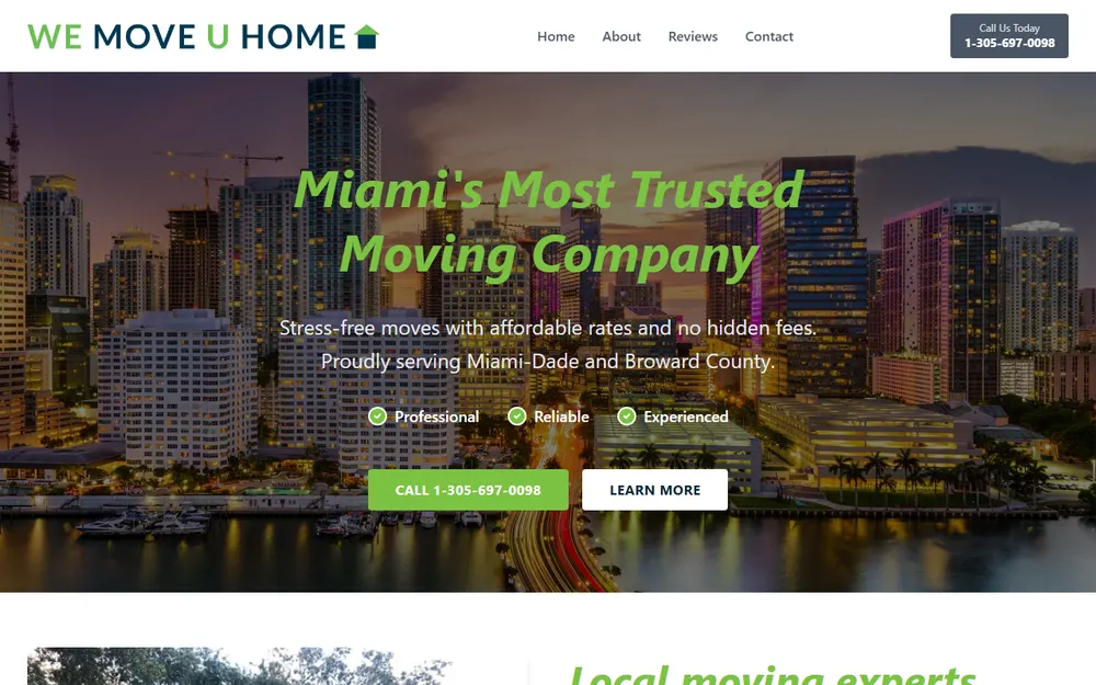 We MOVE U Home homepage