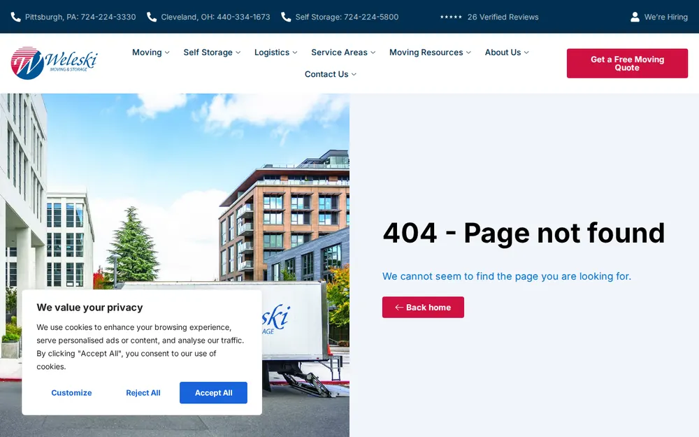 Weleski Transfer of Cleveland, Inc homepage