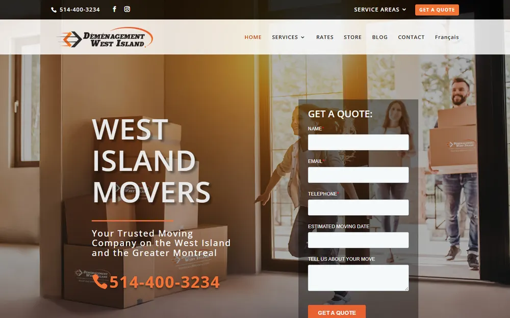West Island Movers homepage