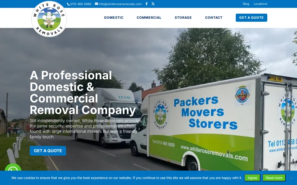 White Rose Removals homepage