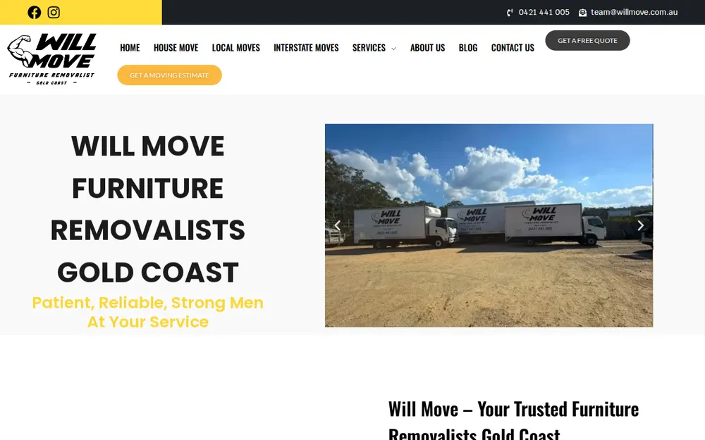 Will Move | Removalists Gold Coast homepage
