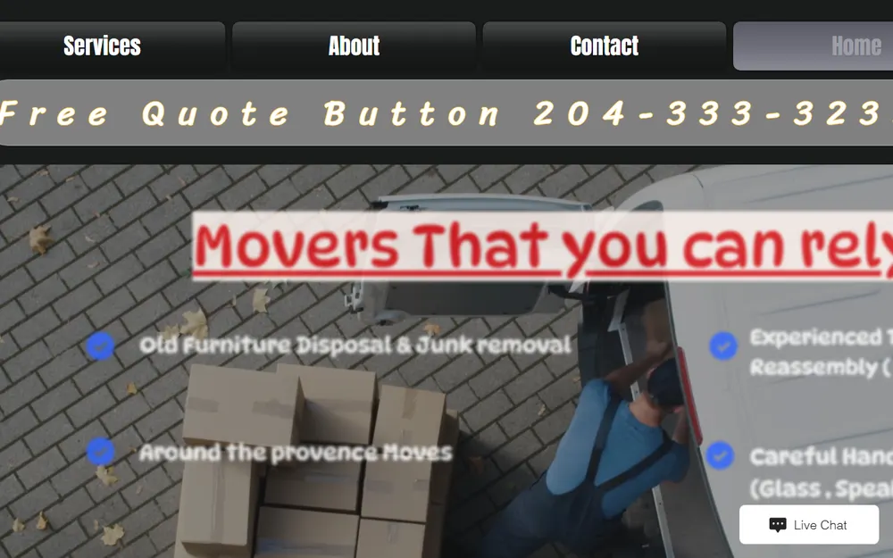 Winnipeg Movers homepage