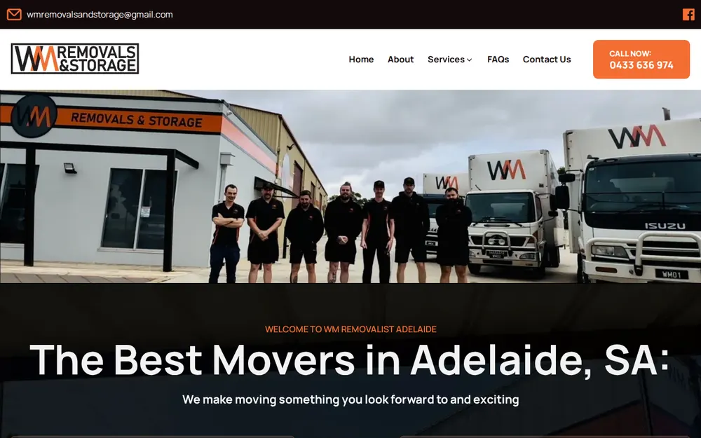 WM Removals and Storage homepage