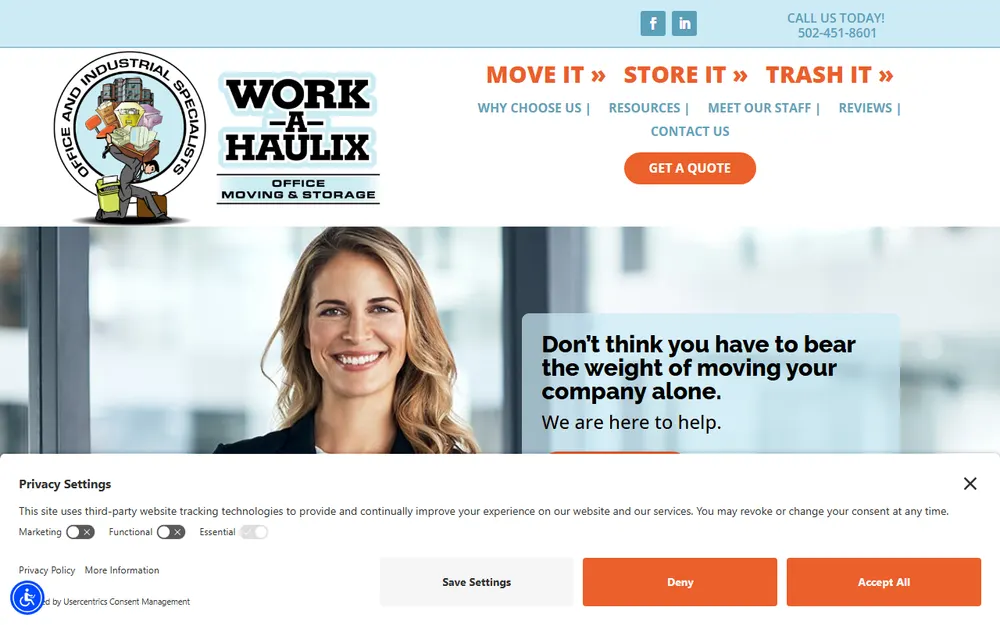 Work-A-Haulix: Office Moving and Storage homepage