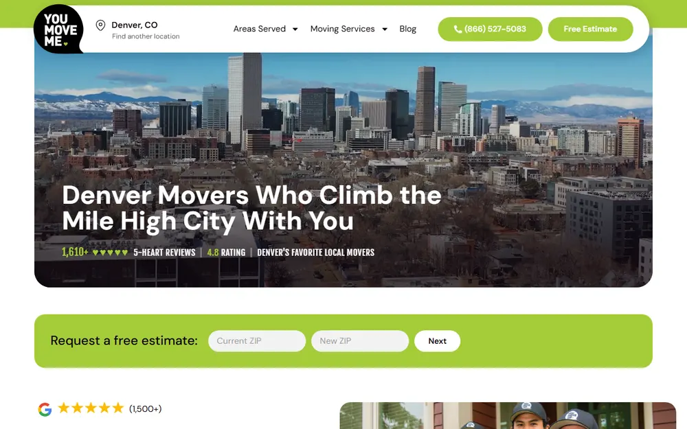 You Move Me Denver homepage