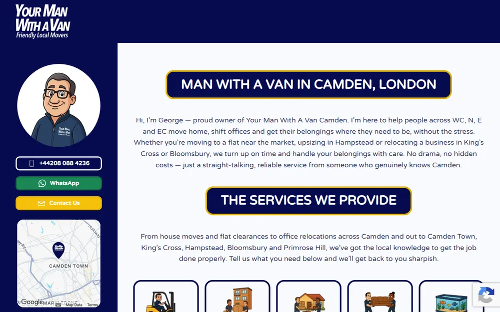 Your Man With A Van homepage