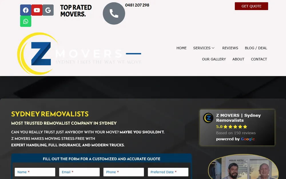 Z MOVERS homepage