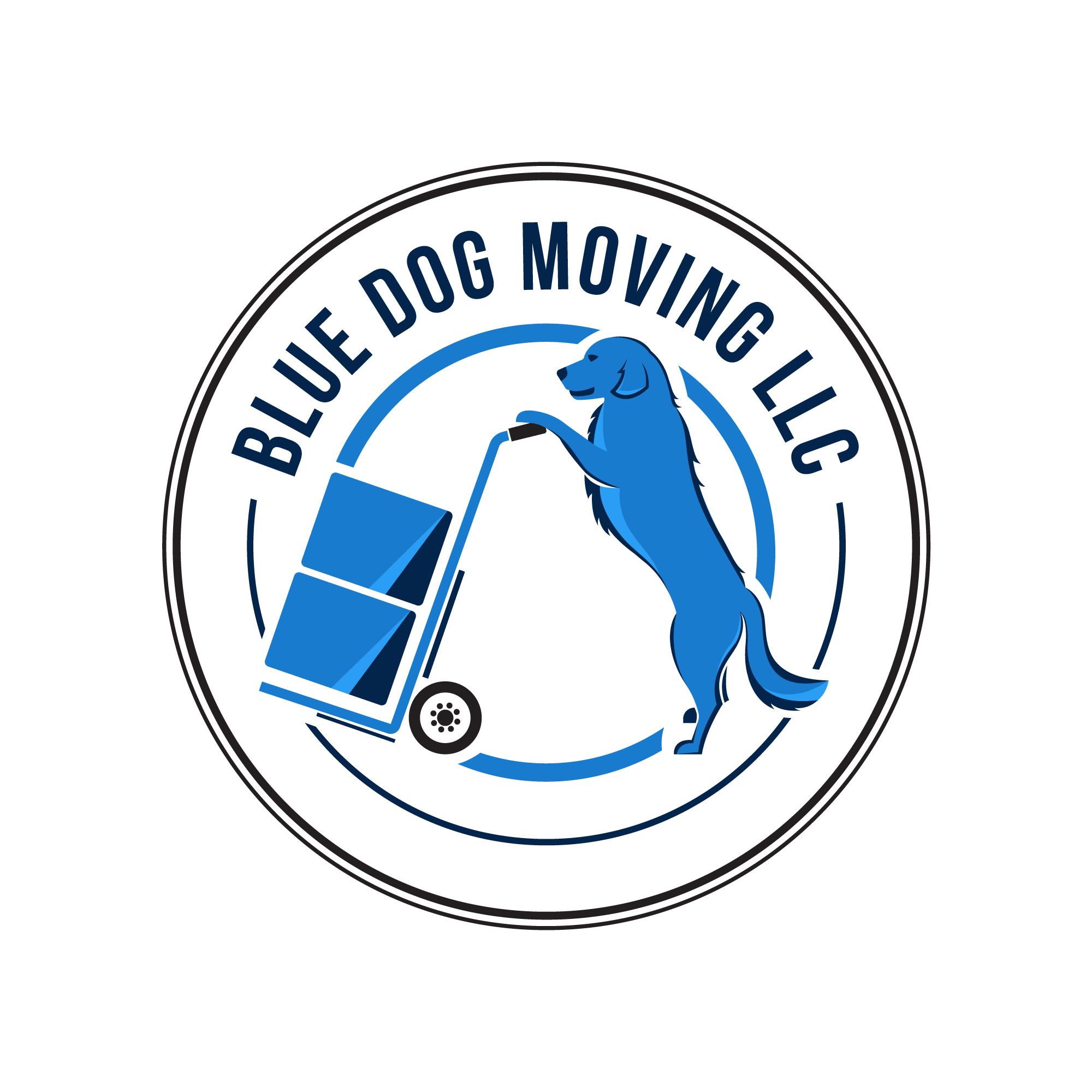 Blue Dog Moving logo