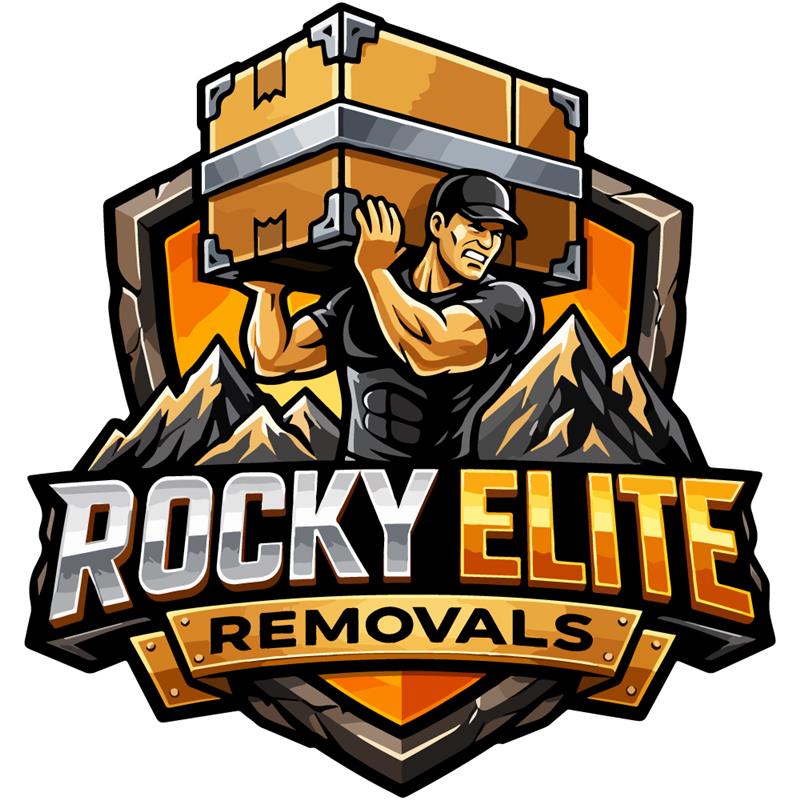 Rocky Elite Removals LEEDS MAN WITH VAN logo
